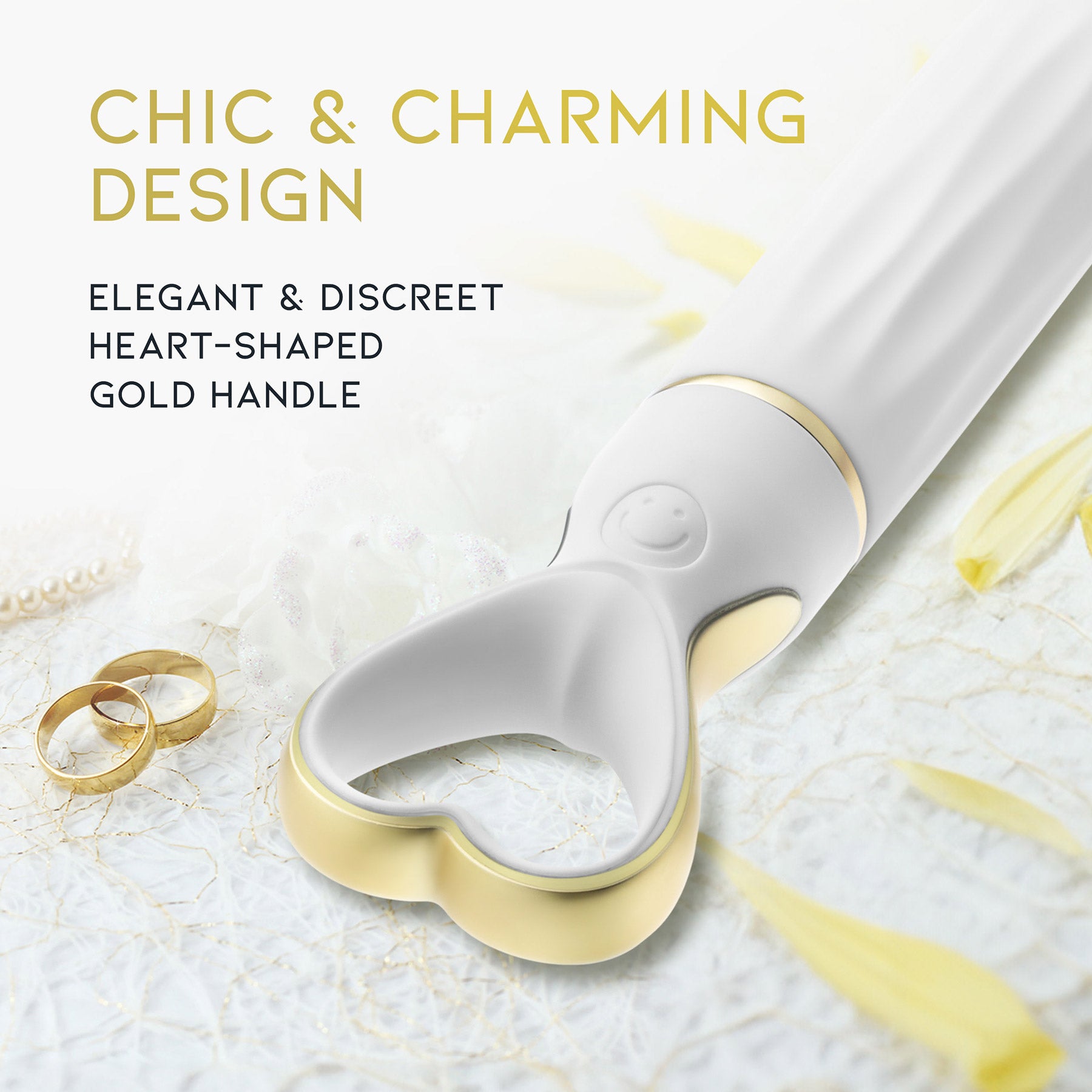 Delice Heartthrob Textured Rechargeable Silicone Vibrator By Blush - White Bouquet