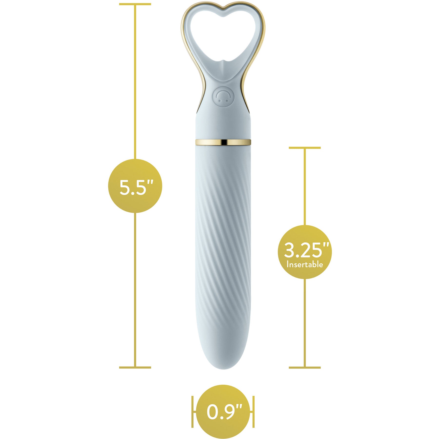 Delice Heartthrob Textured Rechargeable Silicone Vibrator By Blush - Something Blue