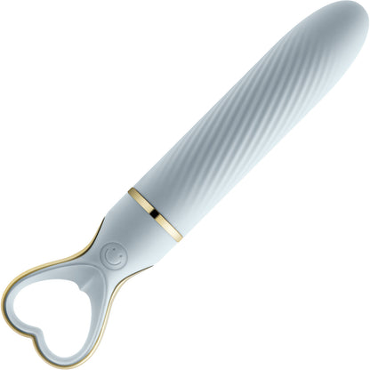 Delice Heartthrob Textured Rechargeable Silicone Vibrator By Blush - Something Blue
