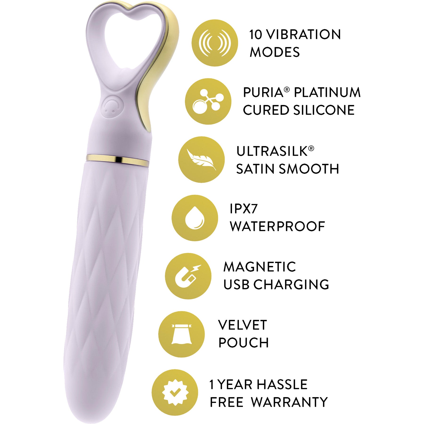 Delice Heartthrob Textured Rechargeable Silicone Vibrator By Blush - Lavender Love
