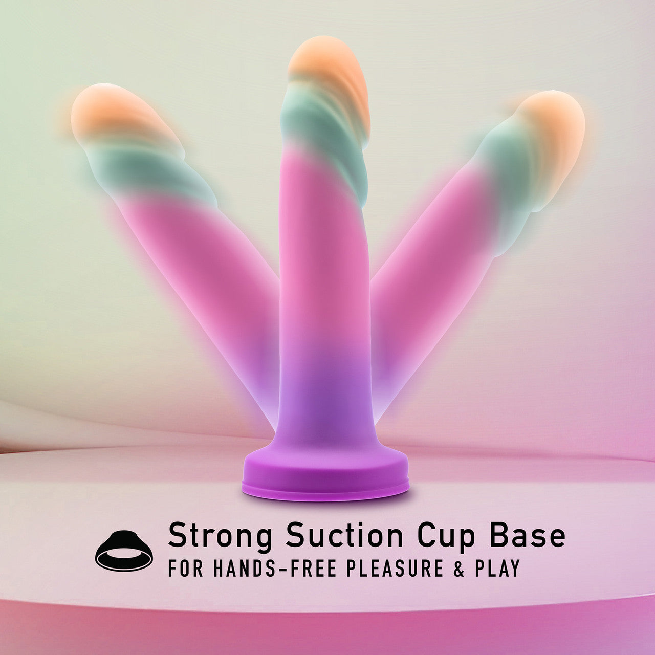 Avant Sunrise Gaze 7.5" Silicone Suction Cup Dildo By Blush - Sherbet