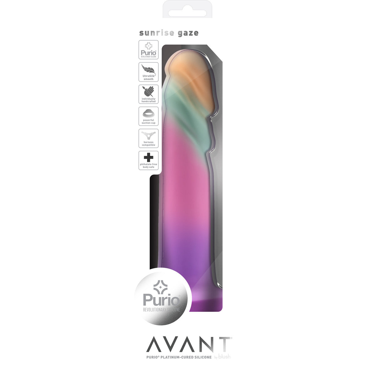 Avant Sunrise Gaze 7.5" Silicone Suction Cup Dildo By Blush - Sherbet