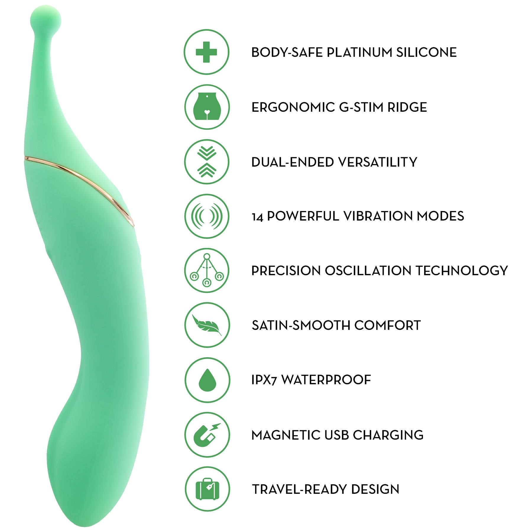 Stella Rechargeable Silicone Dual Use G-Spot & Clitoral Vibrator By Blush