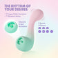 Play With Me Melody Dual-Ended Silicone Clitoral Stimulation Vibrator By Blush