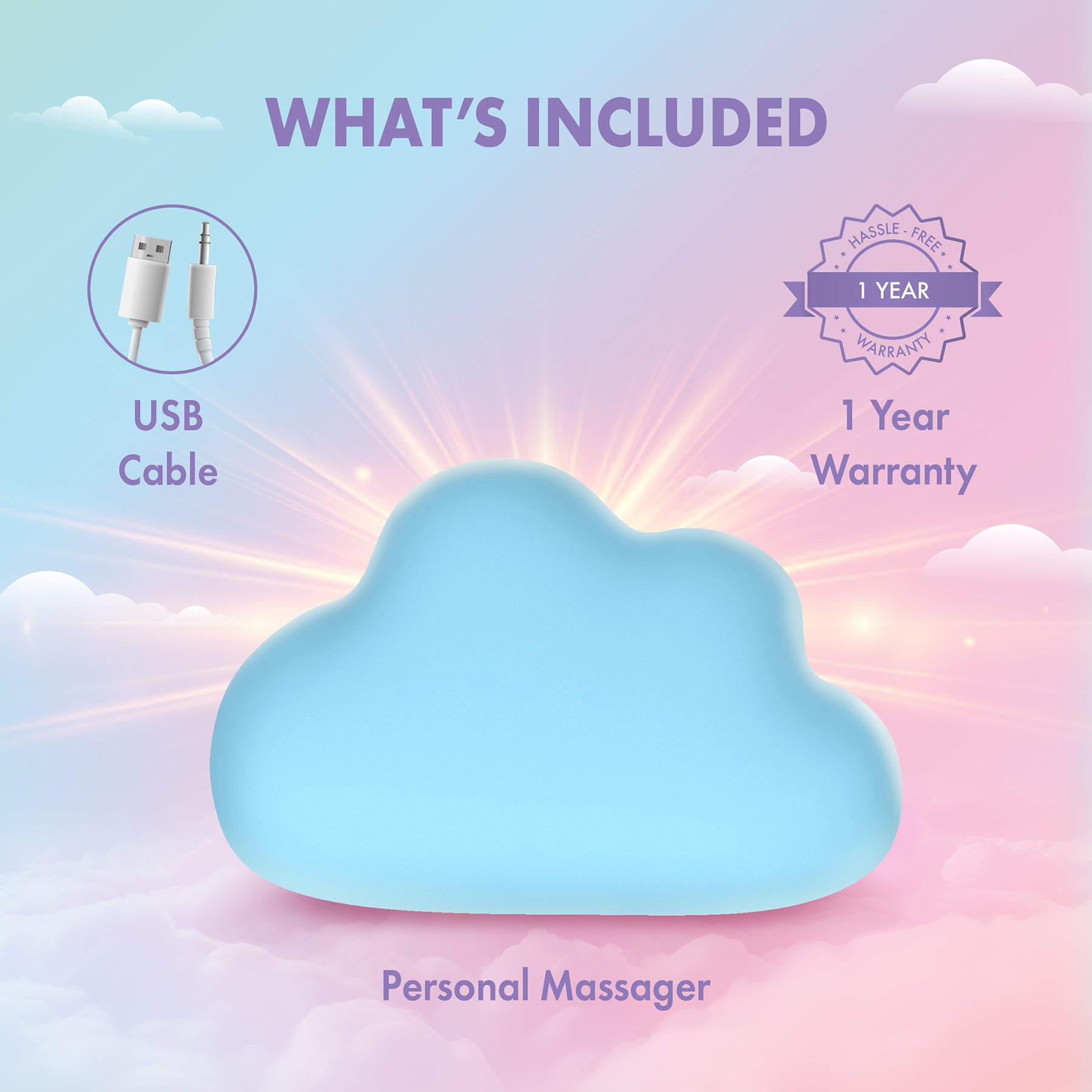 Play With Me Cuddle Cloud Silicone Rechargeable Clitoral Stimulator By Blush