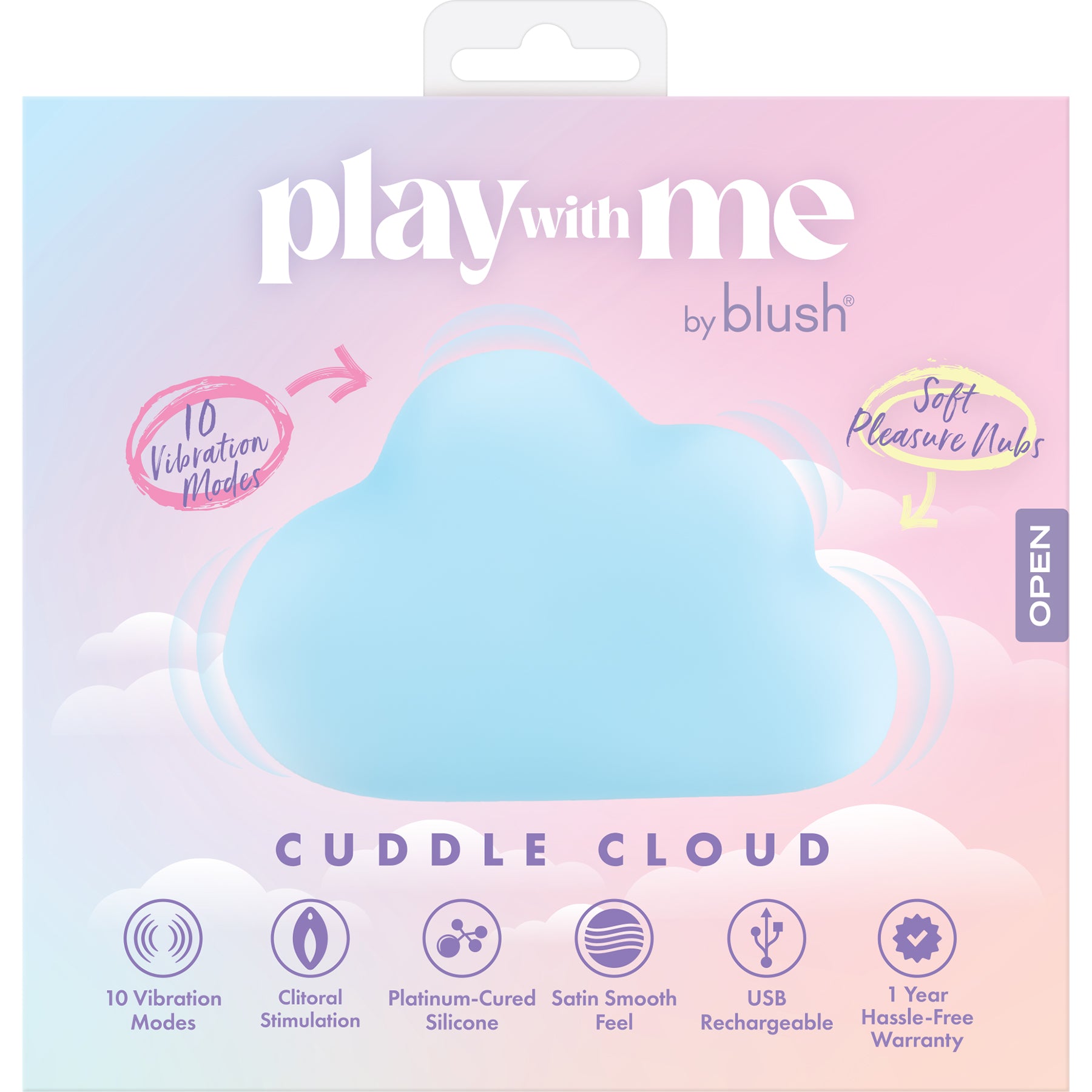 Play With Me Cuddle Cloud Silicone Rechargeable Clitoral Stimulator By Blush