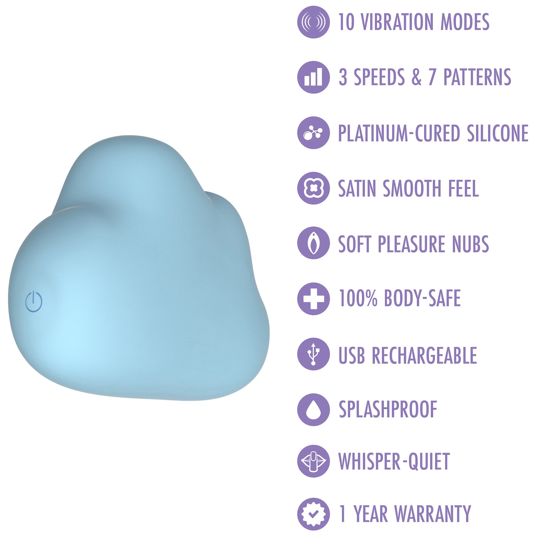 Play With Me Cuddle Cloud Silicone Rechargeable Clitoral Stimulator By Blush