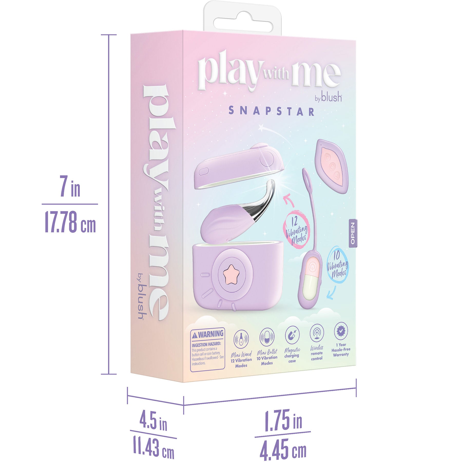Play With Me Snapstar Silicone Rechargeable Mini Vibrator Set By Blush