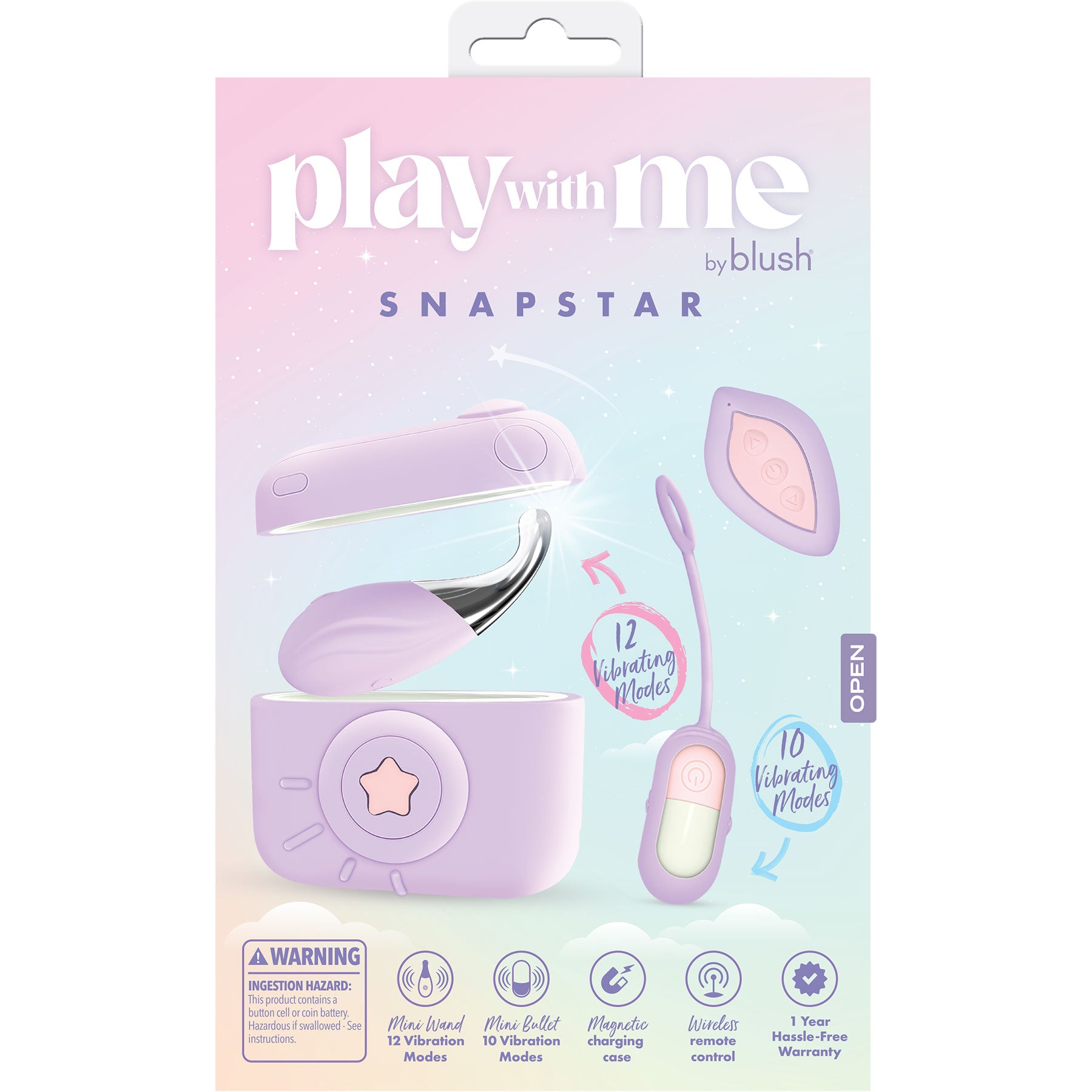 Play With Me Snapstar Silicone Rechargeable Mini Vibrator Set By Blush