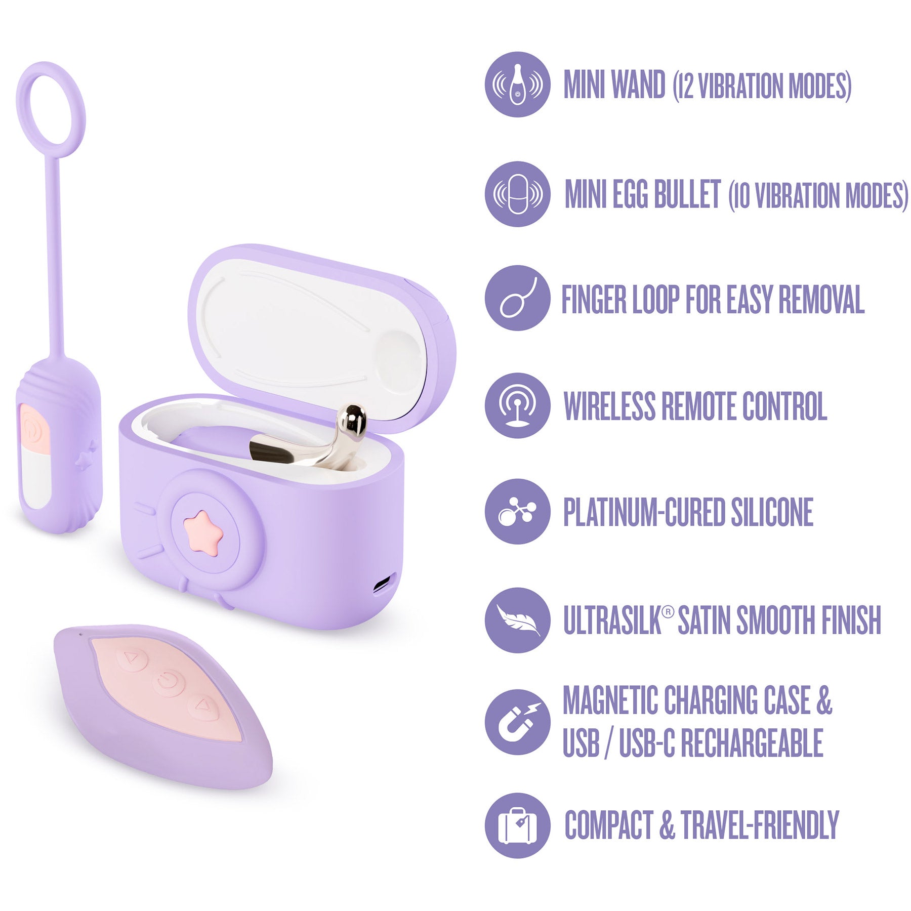 Play With Me Snapstar Silicone Rechargeable Mini Vibrator Set By Blush