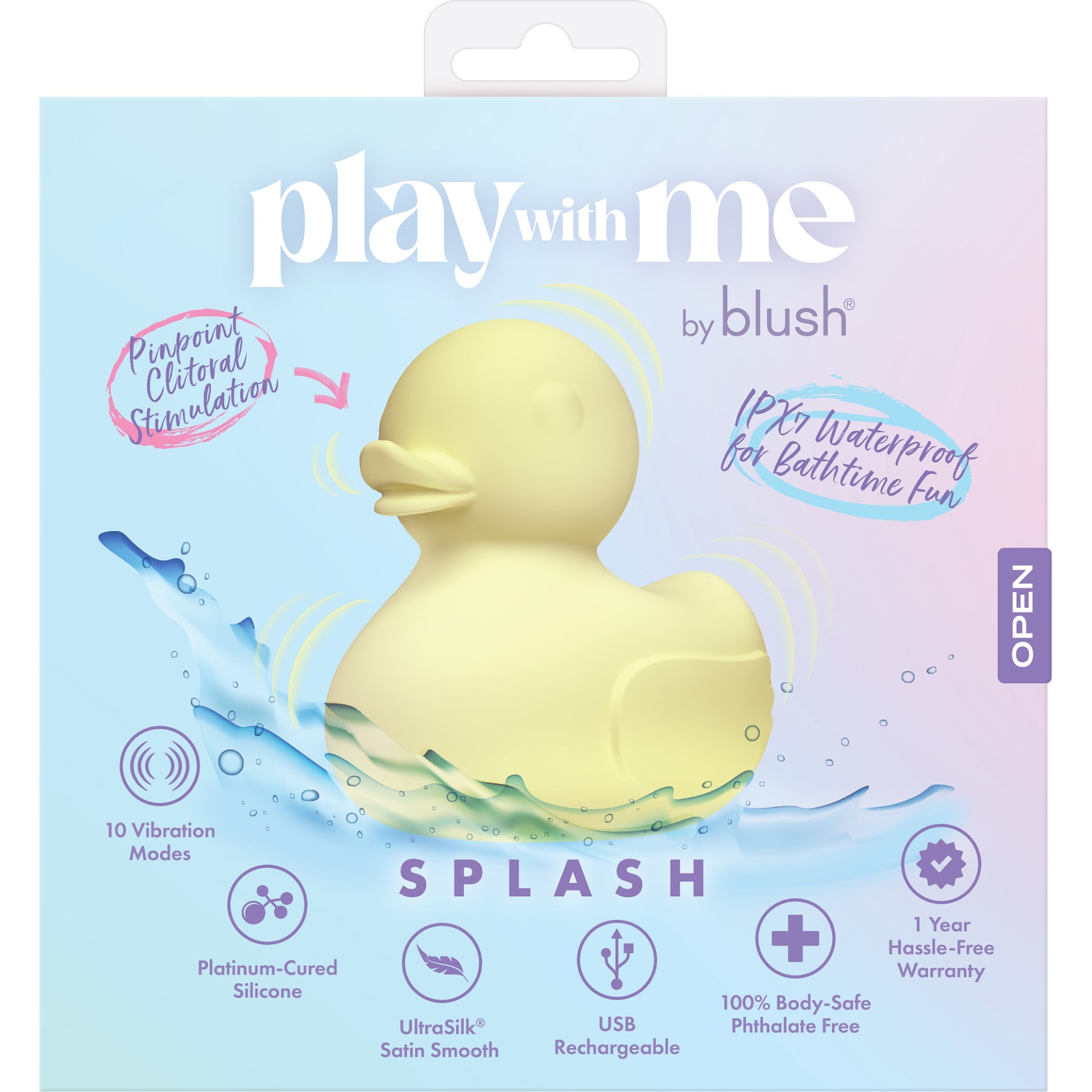 Play With Me Splash Ducky Rechargeable Silicone Vibrator By Blush