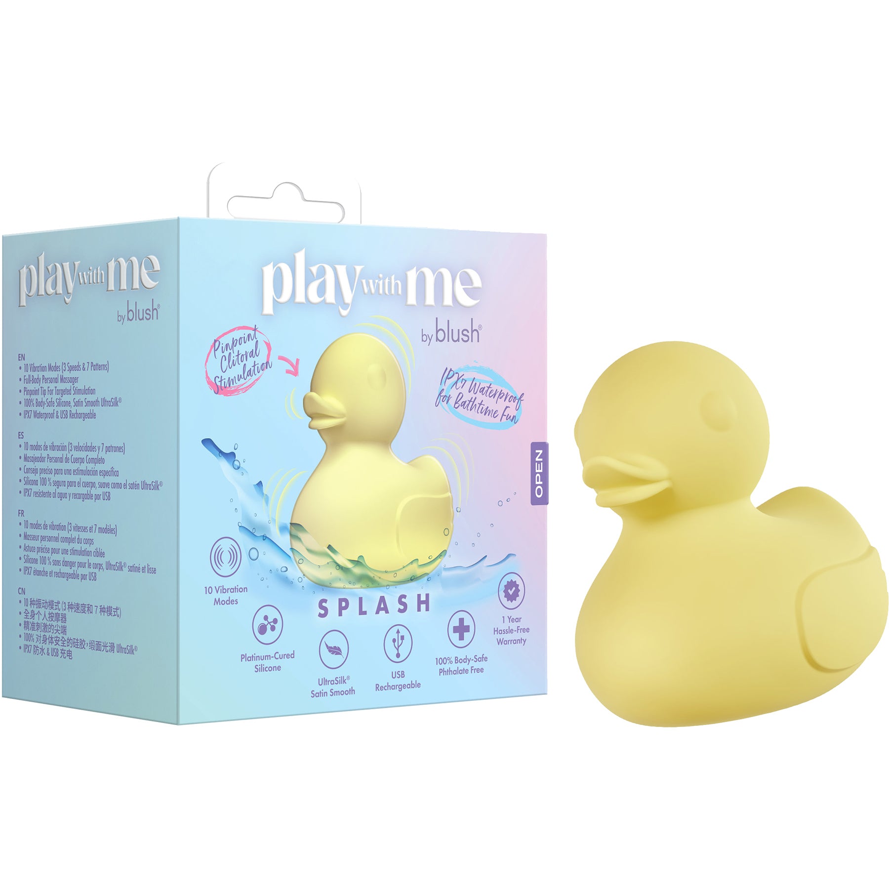 Play With Me Splash Ducky Rechargeable Silicone Vibrator By Blush