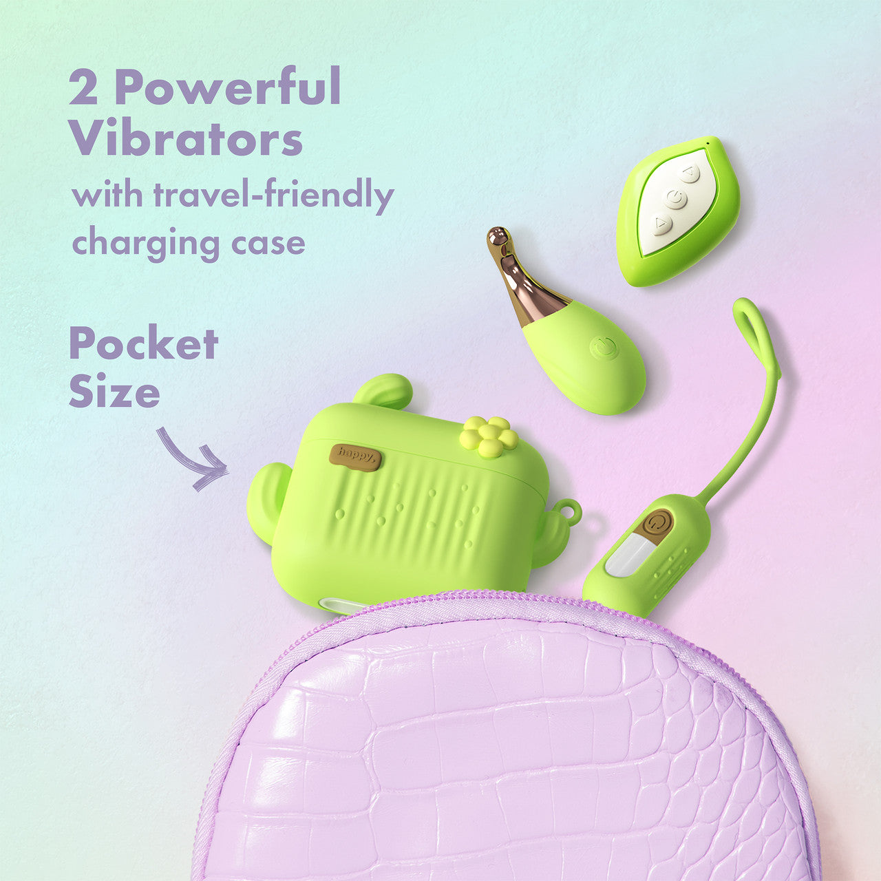 Play With Me Blooming Bliss Mini Pinpoint Wand & Egg Vibrators With Charging Case & Remote By Blush