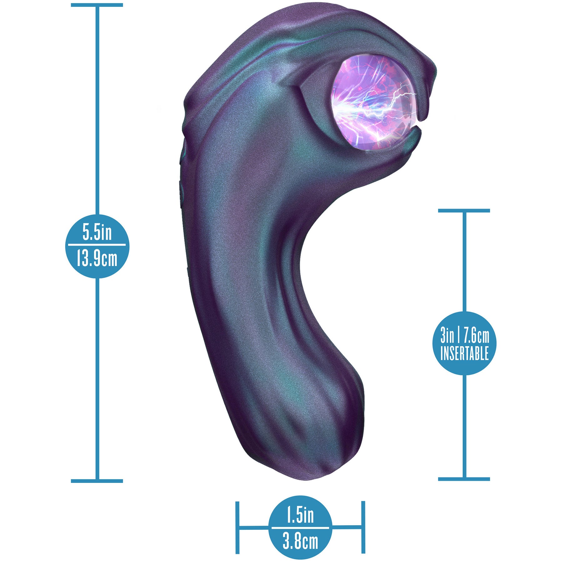 Temptasia By Blush Viper Pulse Vibrator With Mystical Plasma Globe - Dark Millenia