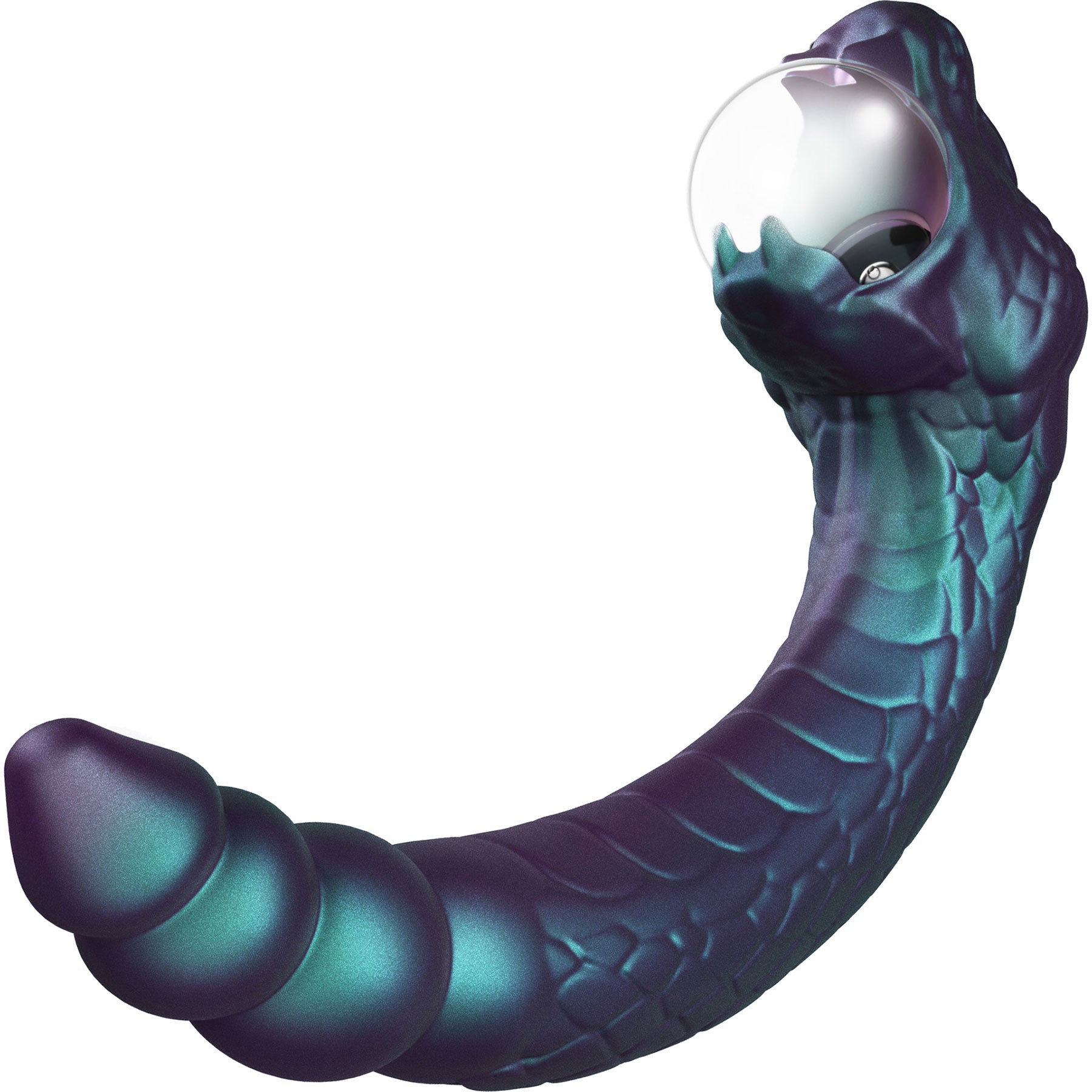 Temptasia By Blush Rattle Snake Pulse Vibrator With Mystical Plasma Globe - Dark Millenia