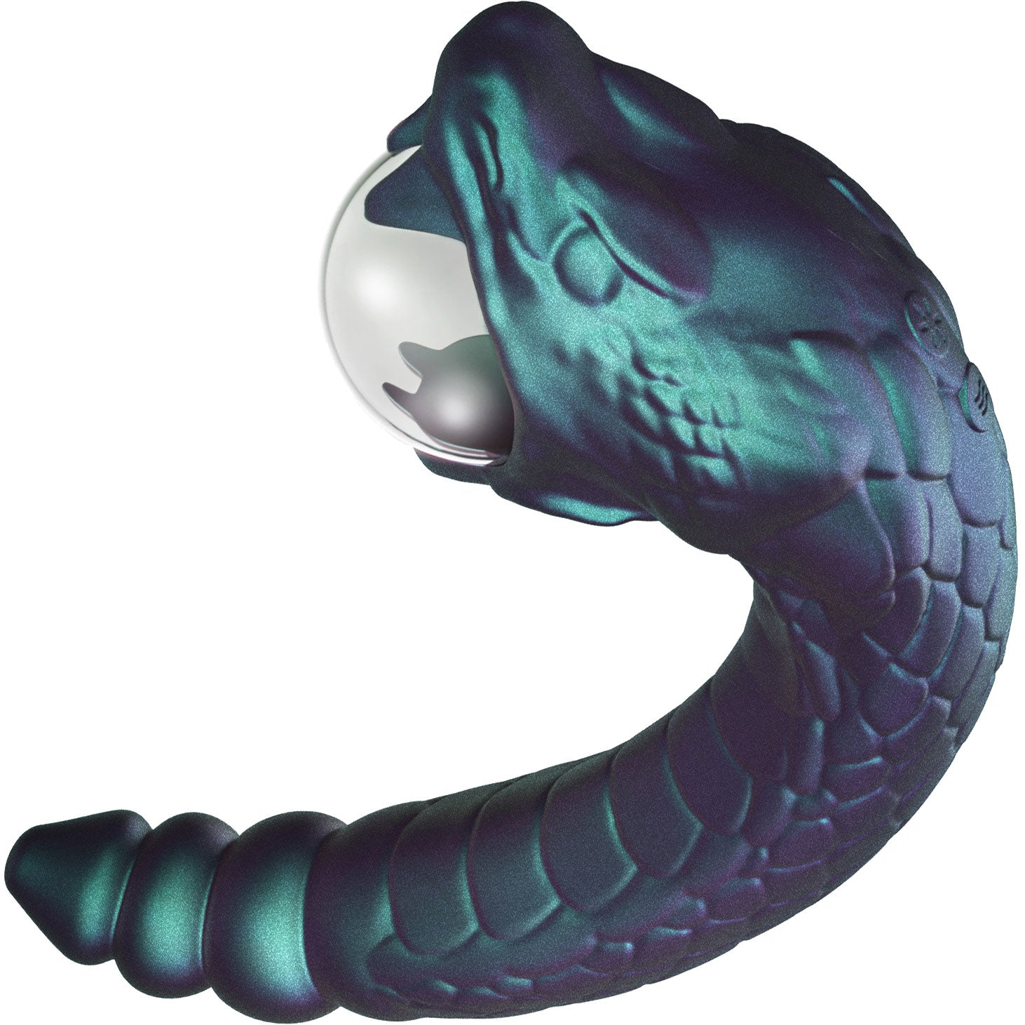 Temptasia By Blush Rattle Snake Pulse Vibrator With Mystical Plasma Globe - Dark Millenia