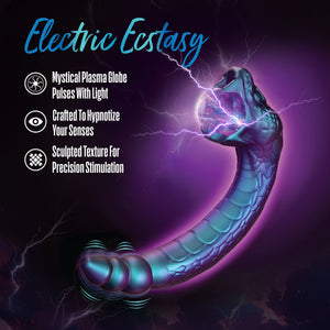 Temptasia By Blush Rattle Snake Pulse Vibrator With Mystical Plasma Globe - Dark Millenia