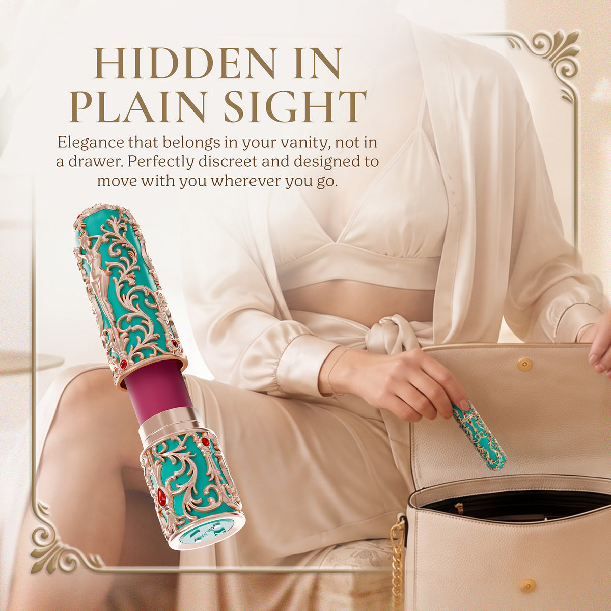Queens Reign Luxury Silicone Rechargeable Waterproof Lipstick Vibrator