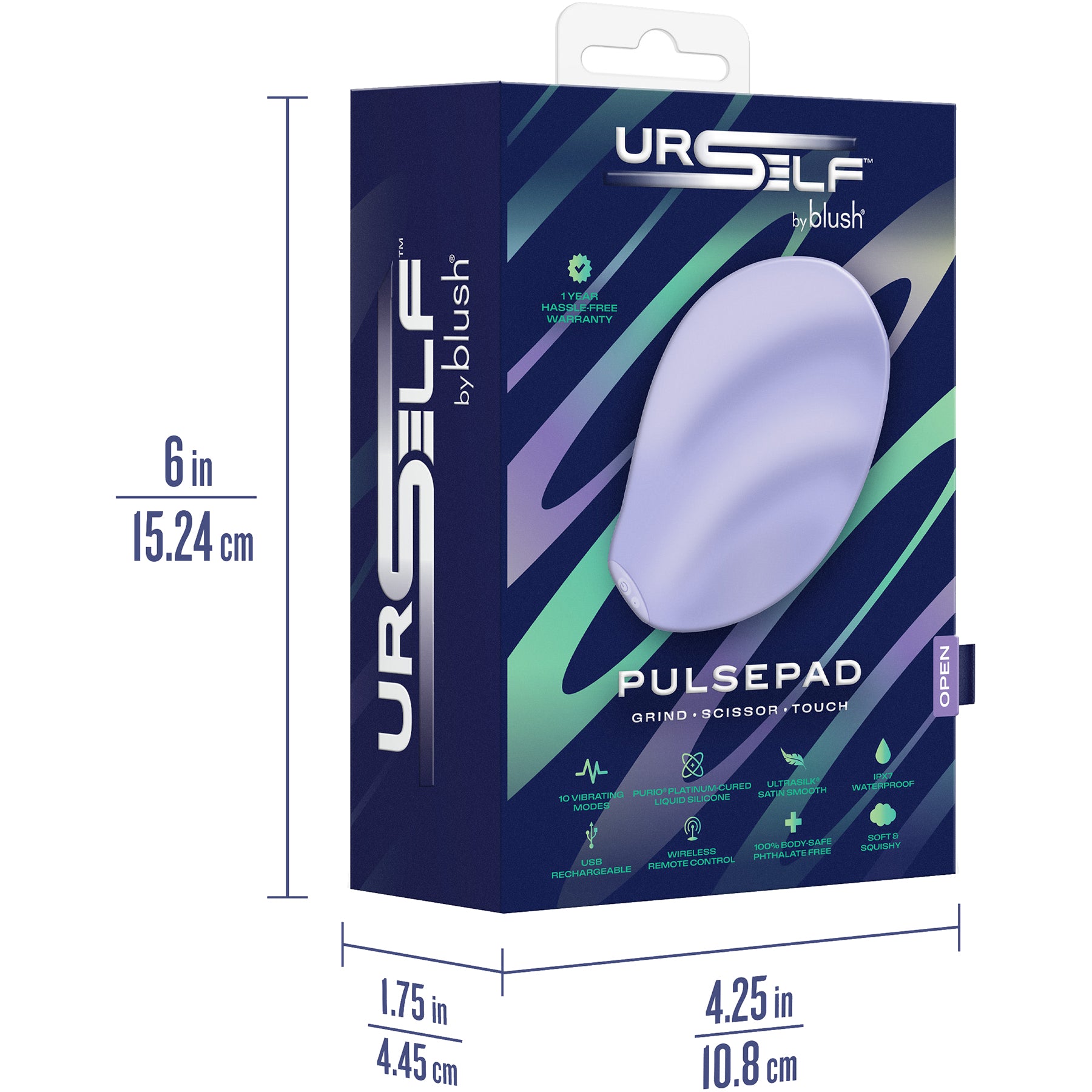 Urself Pulse Pad Vibrating Rechargeable Silicone Grinder With Remote