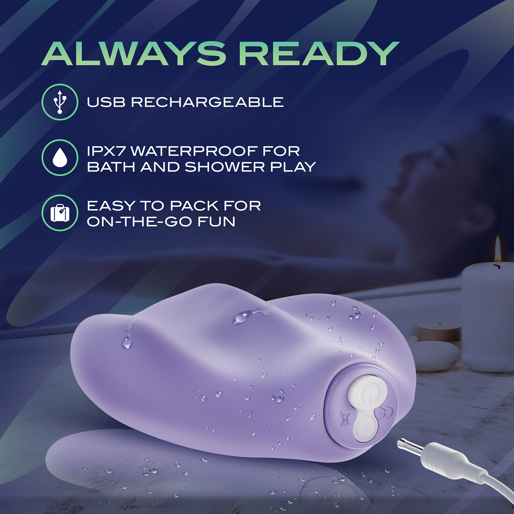 Urself Pulse Pad Vibrating Rechargeable Silicone Grinder With Remote