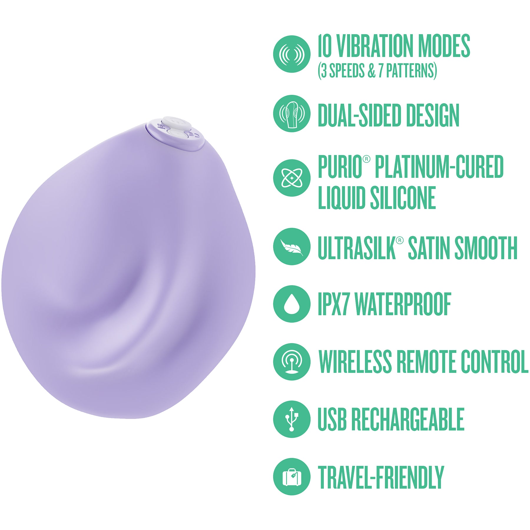 Urself Pulse Pad Vibrating Rechargeable Silicone Grinder With Remote