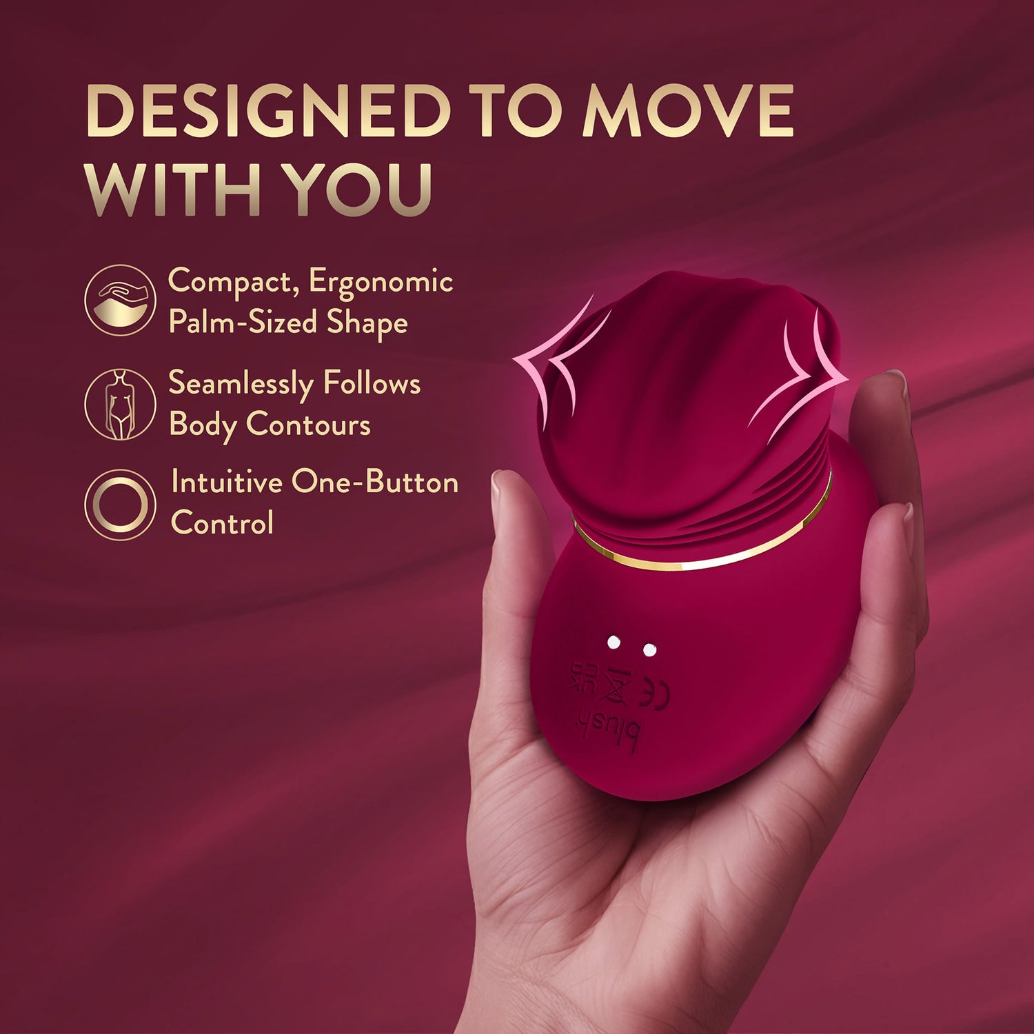 The Blush Collection Riana AutoRub™ Deep Clitoral Stimulator - Mulberry Wine