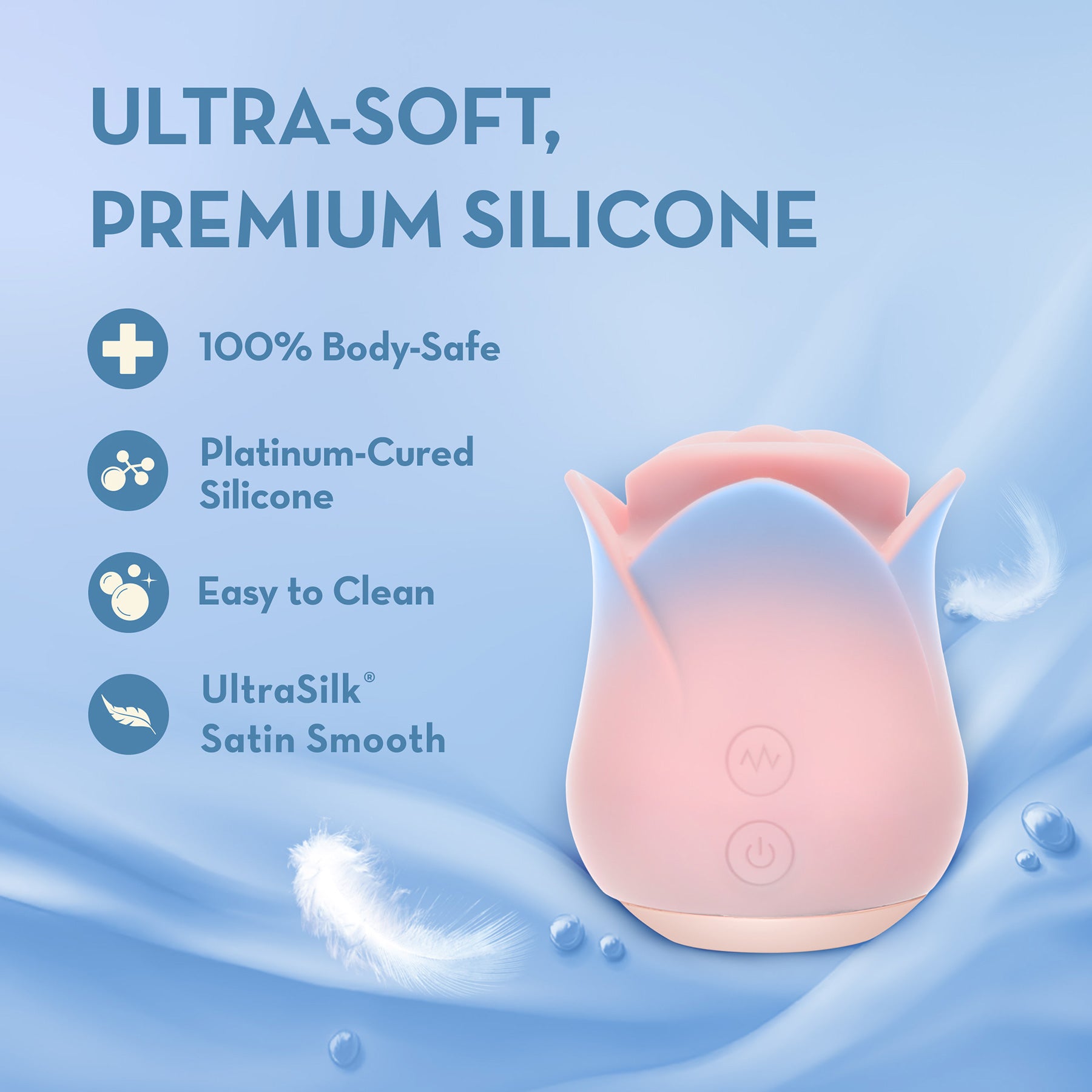Kissing Rose Rechargeable Silicone Clitoral Stimulator By Blush