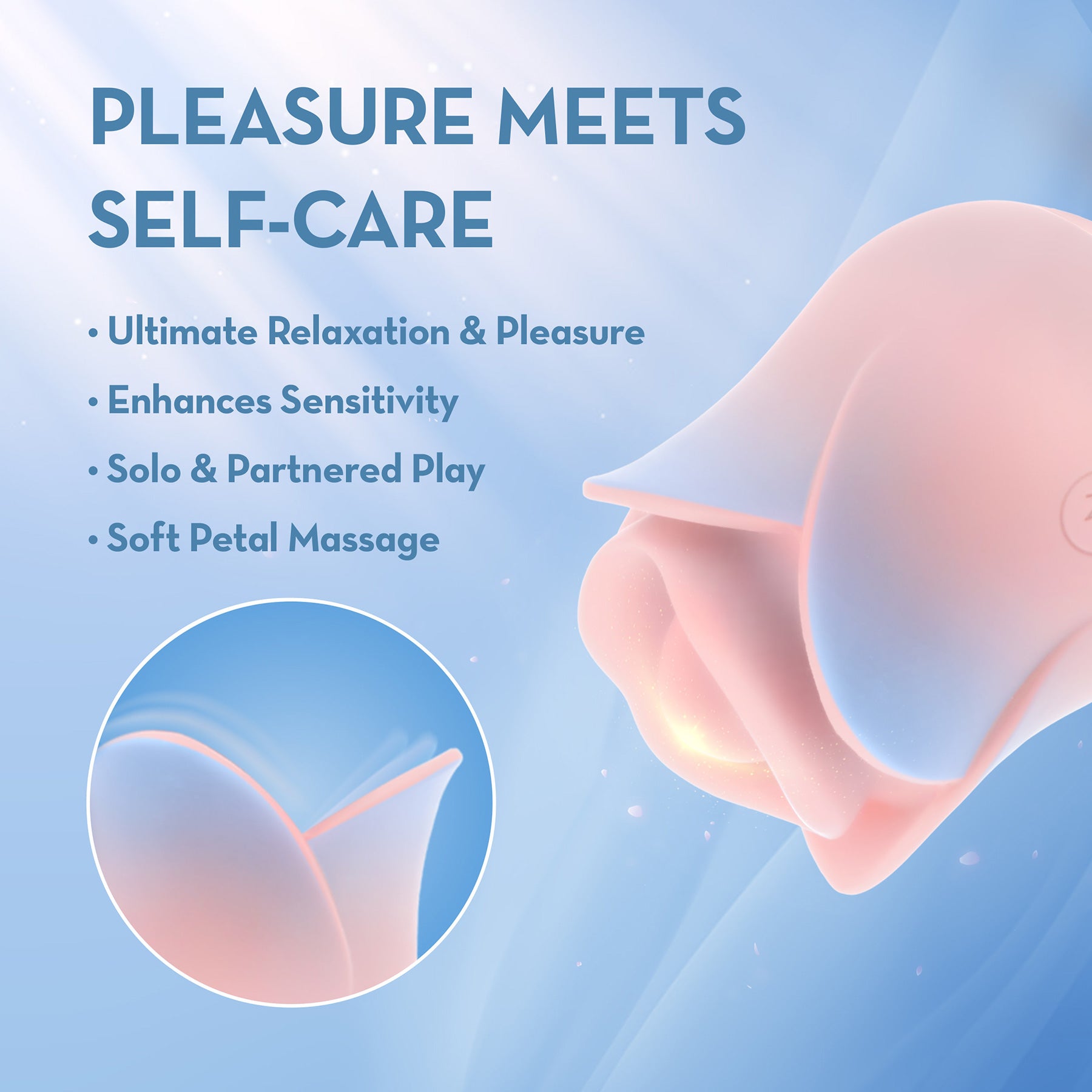 Kissing Rose Rechargeable Silicone Clitoral Stimulator By Blush