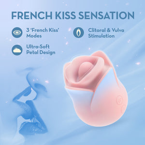 Kissing Rose Rechargeable Silicone Clitoral Stimulator By Blush