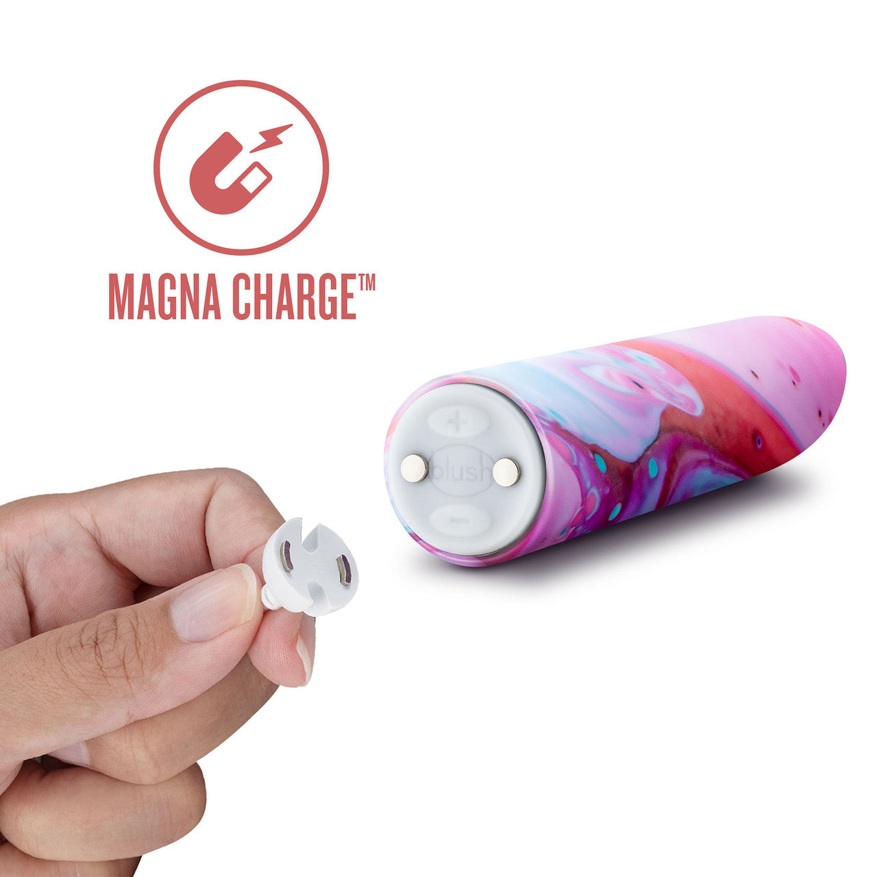 Limited Addiction Fascinate Rechargeable Waterproof Power Vibe By Blush - Peach