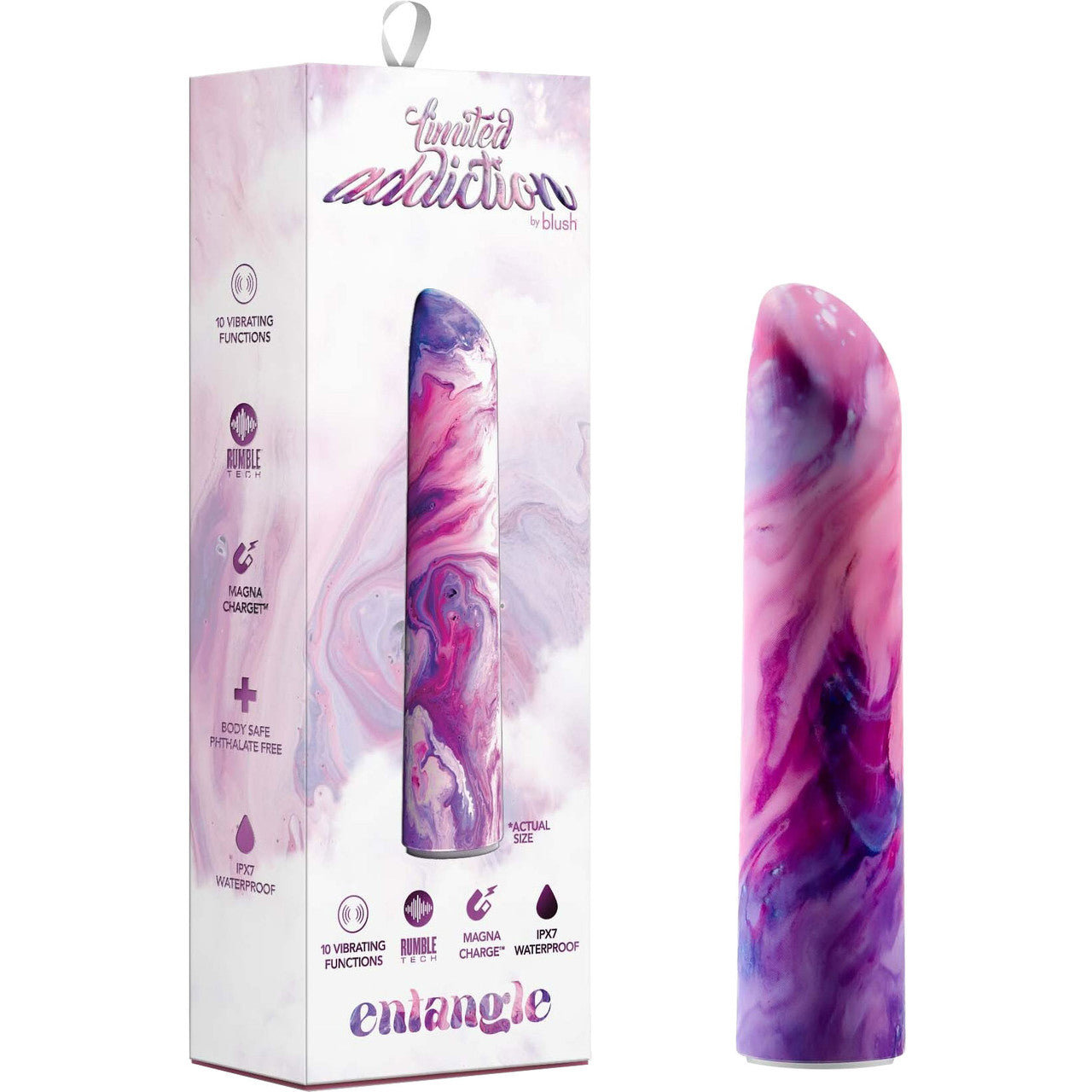 Limited Addiction Entangle Rechargeable Waterproof Power Vibe By Blush - Lilac