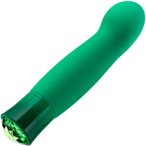 Oh My Gem Enchanting Rechargeable Waterproof Silicone Warming G-Spot Vibrator By Blush - Emerald