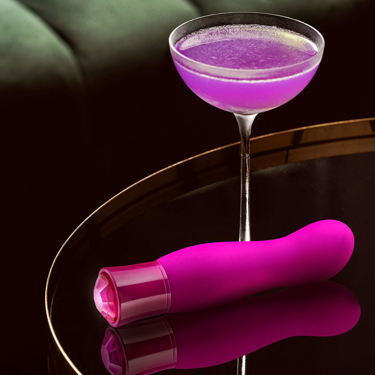 Oh My Gem Exclusive Rechargeable Waterproof Silicone Warming G-Spot Vibrator By Blush - Tourmaline