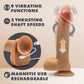 Dr. Skin Dr. Phillips 8.5" Gyrating & Vibrating Silicone Suction Cup Dildo With Balls & Remote By Blush - Caramel