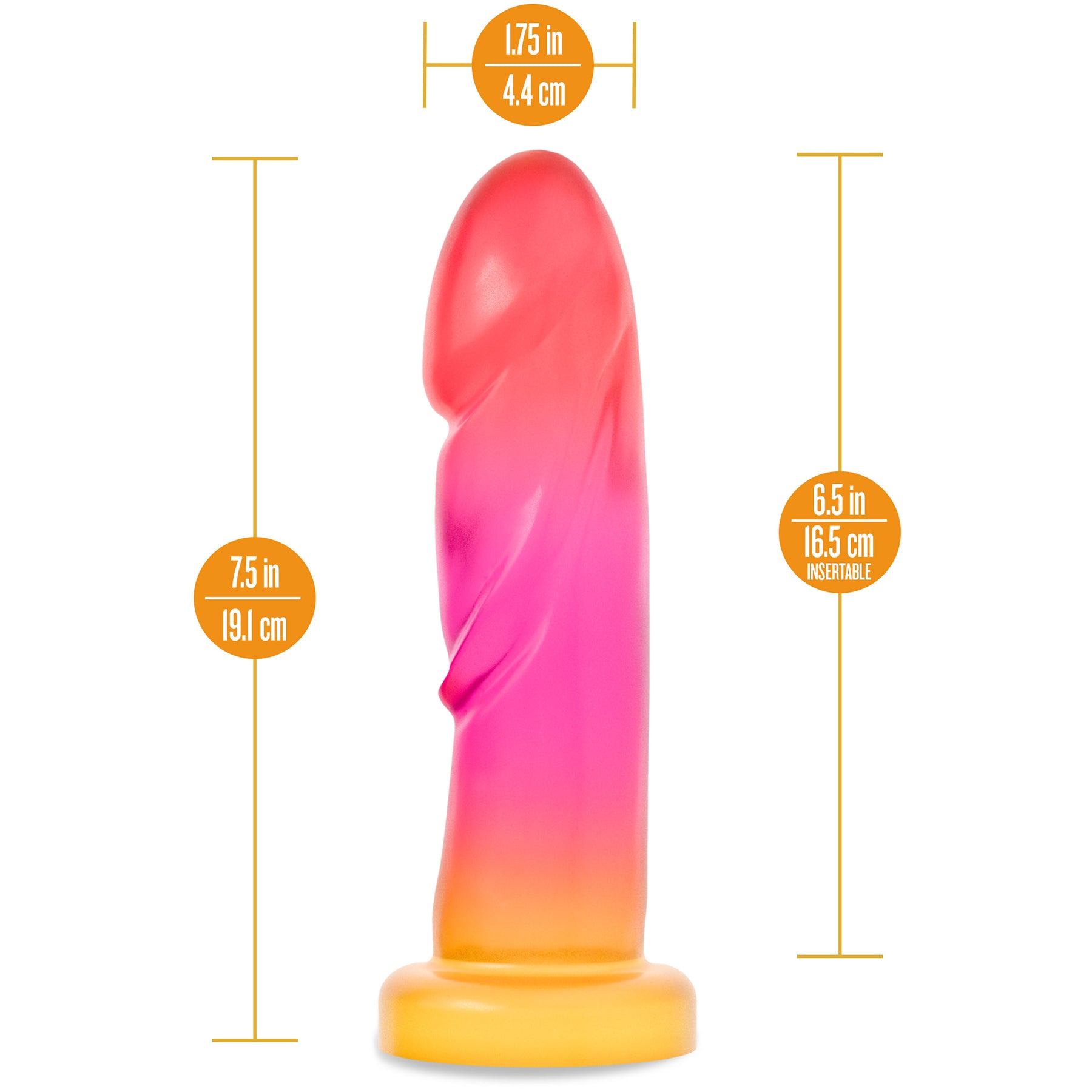 Avant Sunburst 7.5" Handcrafted Artisan Silicone Dildo