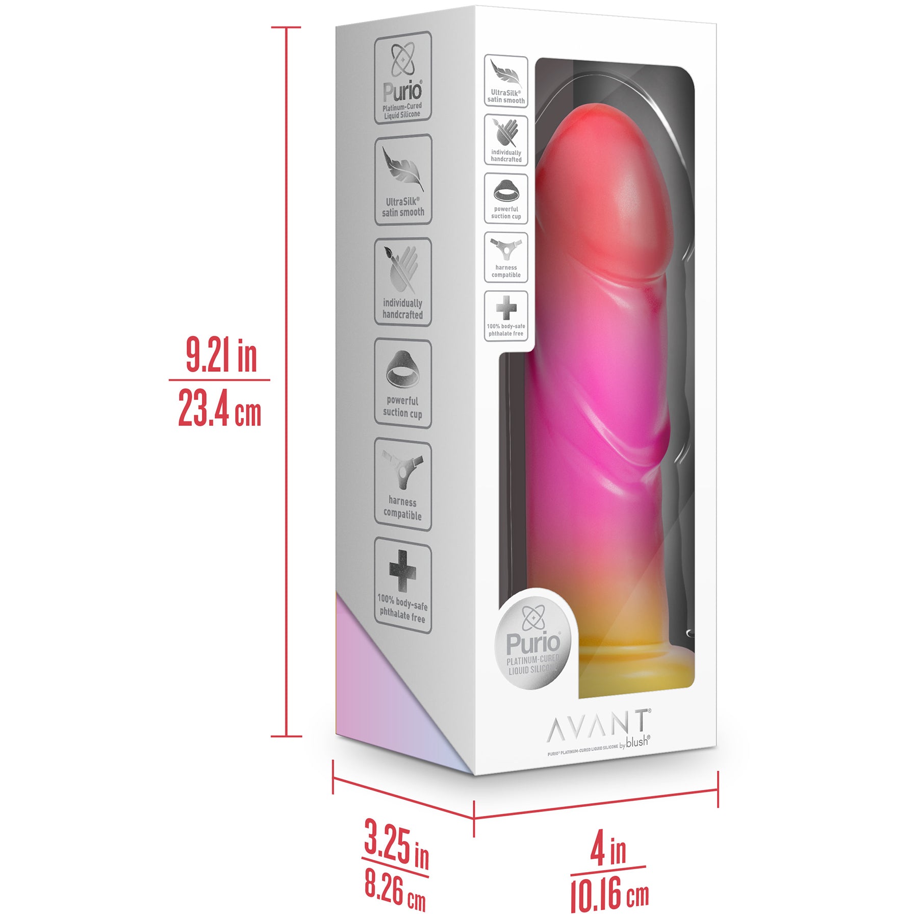 Avant Sunburst 7.5" Handcrafted Artisan Silicone Dildo