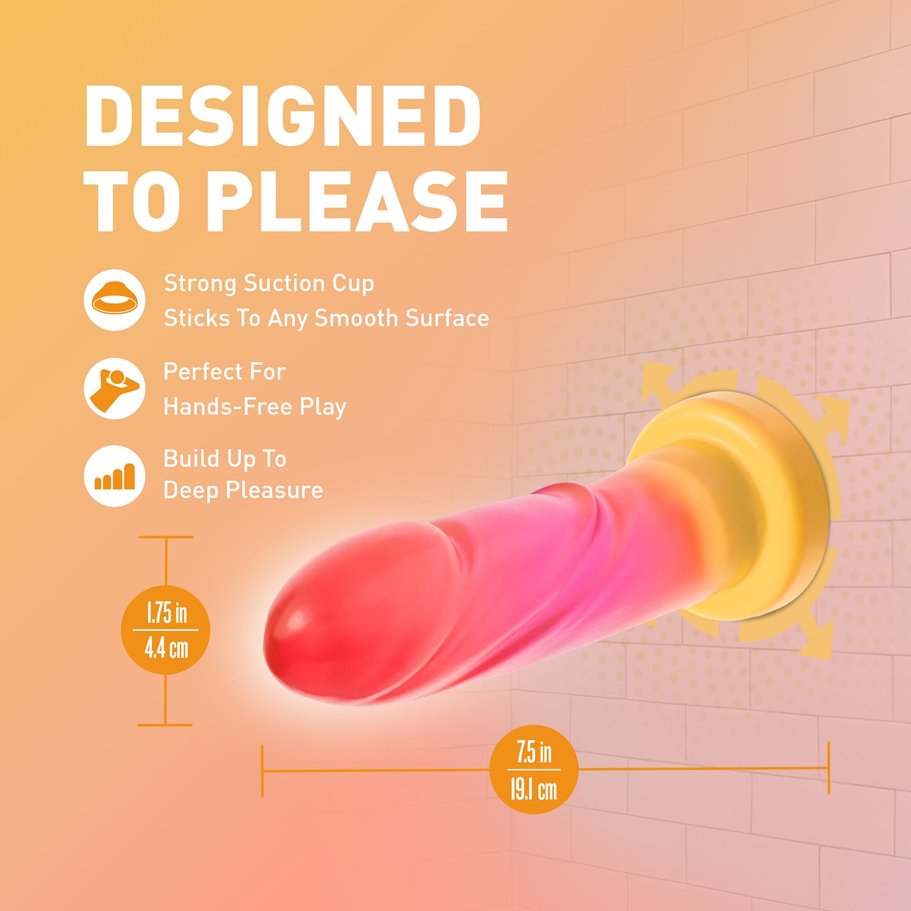 Avant Sunburst 7.5" Handcrafted Artisan Silicone Dildo