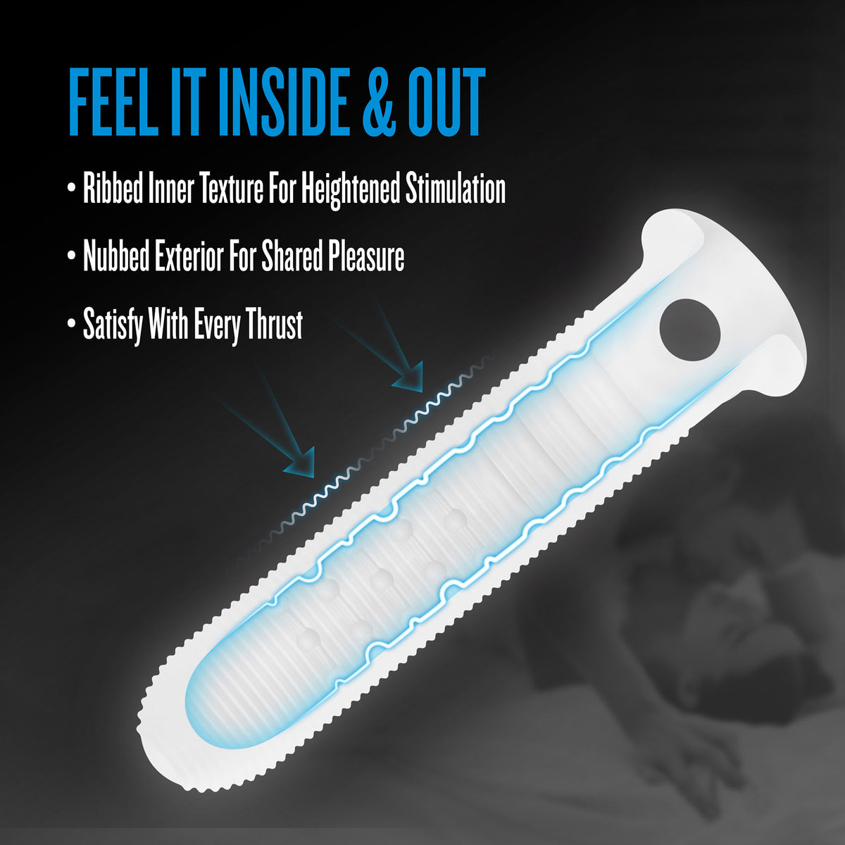 Performance Plus Silicone Penis Sleeve With Ball Strap By Blush
