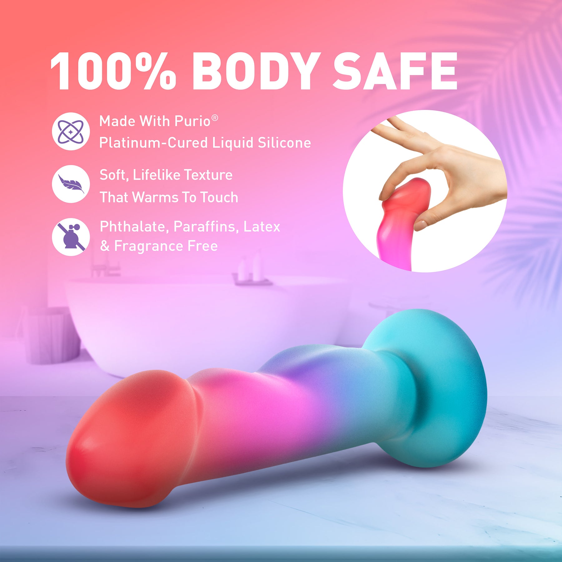 Avant Tropical 7.75" Handcrafted Artisan Silicone Dildo