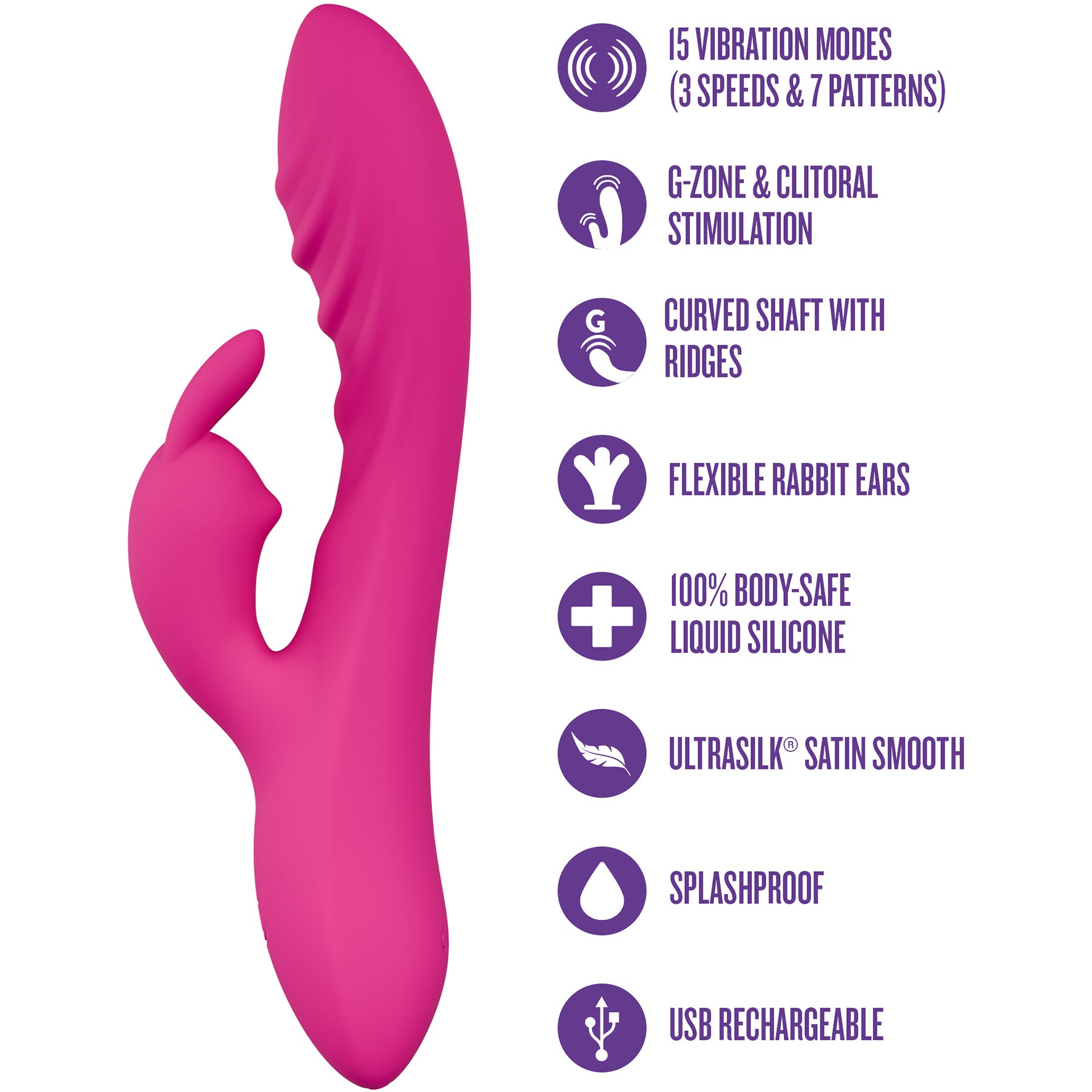 Sexy Things Wild Lust Rechargeable Silicone Rabbit Vibrator