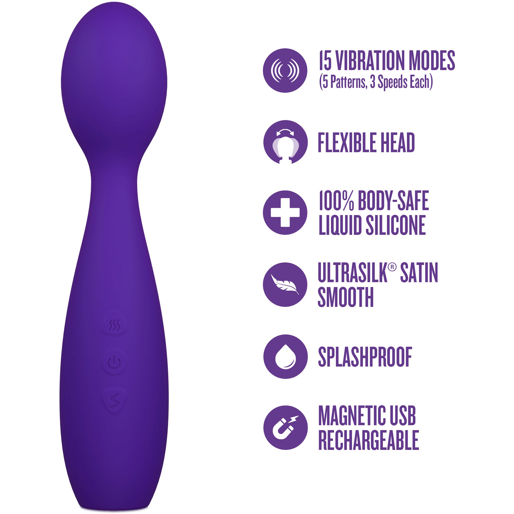 Sexy Things Velvet High Rechargeable Silicone Vibrating Wand