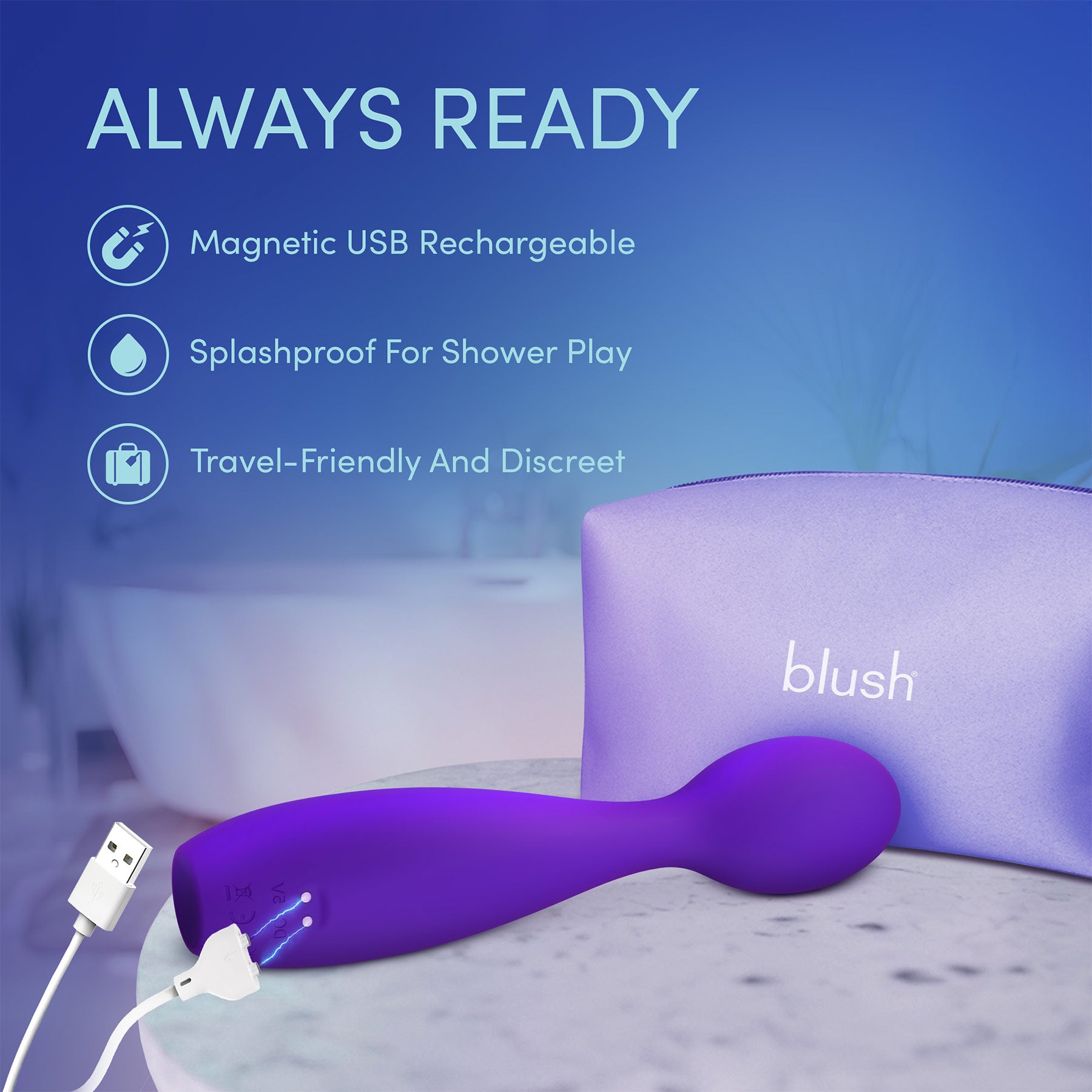 Sexy Things Velvet High Rechargeable Silicone Vibrating Wand