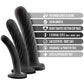 Temptasia Twist Kit - Set of Three Dildos - Black