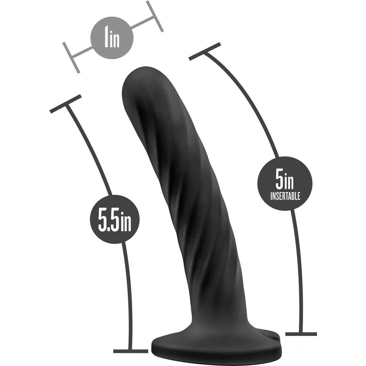 Temptasia Twist Silicone Dildo By Blush - Medium