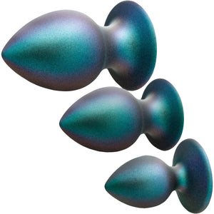 Anal Adventures Matrix Metaverse Silicone 3 Piece Butt Plug Kit By Blush - Dark Millenia