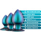 Anal Adventures Matrix Metaverse Silicone 3 Piece Butt Plug Kit By Blush - Dark Millenia
