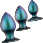 Anal Adventures Matrix Metaverse Silicone 3 Piece Butt Plug Kit By Blush - Dark Millenia