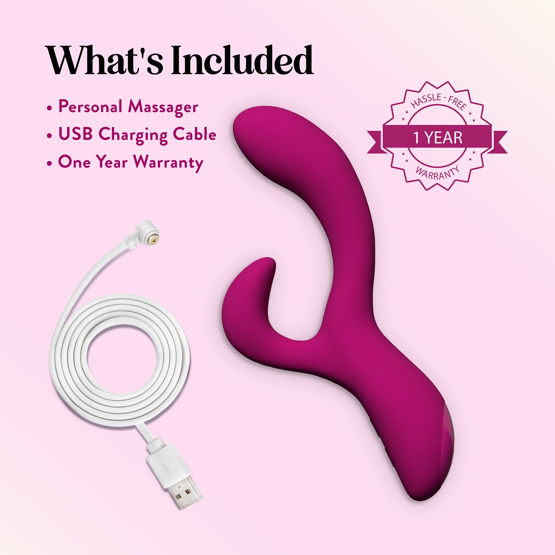 Quinn Rechargeable Silicone Warming Rabbit Vibrator By Blush
