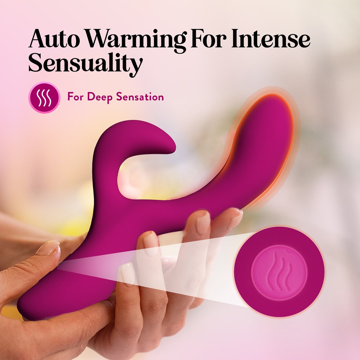 Quinn Rechargeable Silicone Warming Rabbit Vibrator By Blush