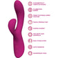 Quinn Rechargeable Silicone Warming Rabbit Vibrator By Blush